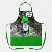 ST PATRICK'S DAY CAT MET GREEN IRISH BEER POSTE SCHORT (Voorkant)
