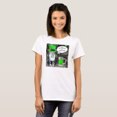 ST PATRICK'S DAY CAT MET GREEN IRISH BEER T-SHIRT (Voorkant volledig)