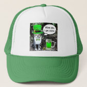 ST PATRICK'S DAY CAT MET GREEN IRISH BEER TRUCKER PET (Voorkant)