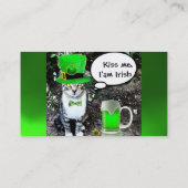 ST PATRICK'S DAY CAT MET GREEN IRISH BEER VISITEKAARTJE (Achterkant)