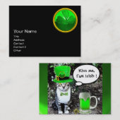 ST PATRICK'S DAY CAT MET GREEN IRISH BEER VISITEKAARTJE (Voorkant / Achterkant)