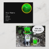 ST PATRICK'S DAY CAT MET GREEN IRISH BEER VISITEKAARTJE (Voorkant / Achterkant)