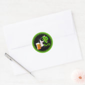 St. Patrick's Day Cat Ronde Sticker (Envelop)