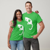 St. Patricks Day Cat Silhouette Shamrock T-shirt (Unisex)