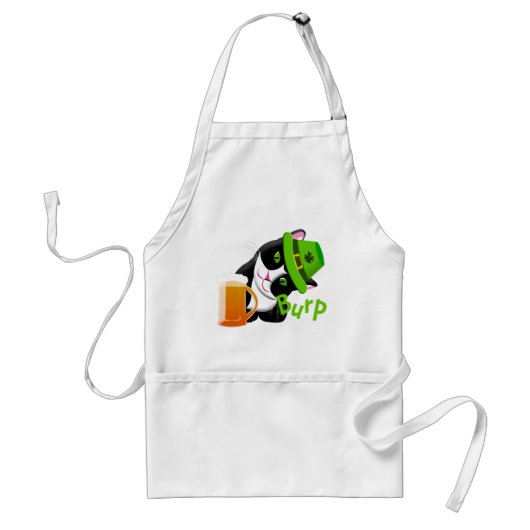 St. Patrick's Day Cat Standaard Schort (Voorkant)