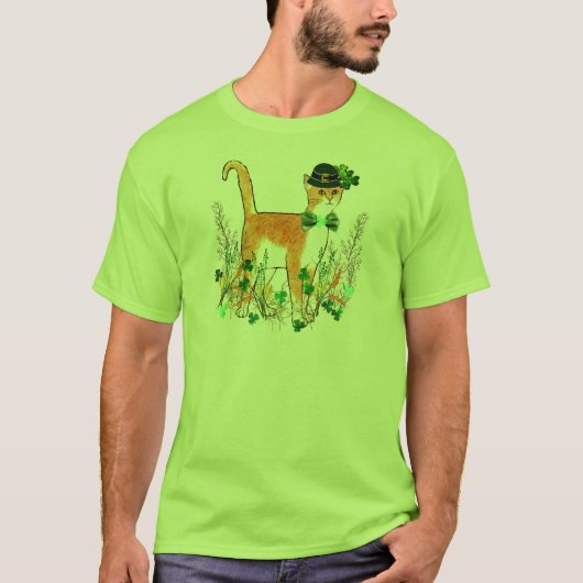 St. Patrick's Day Cat T-shirt (Voorkant)