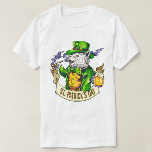St. Patrick's Day Cat T-shirt (Design voorkant)
