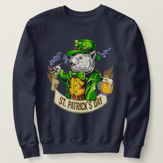 St. Patrick's Day Cat Trui (Design voorkant)