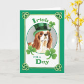 St. Patrick's Day Cavalier Kaart (Gele Bloem)