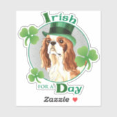 St. Patrick's Day Cavalier Vinyl Sticker (Vel)