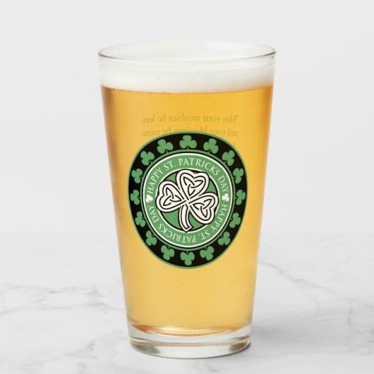 St. Patrick's Day Celebration Glass Glas (Voorkant gevuld)