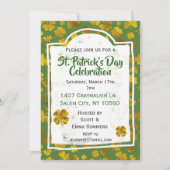 St Patrick's Day Celebration Gold Shamrock Clover Kaart (Voorkant)