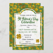 St Patrick's Day Celebration Gold Shamrock Clover Kaart (Voorkant / Achterkant)