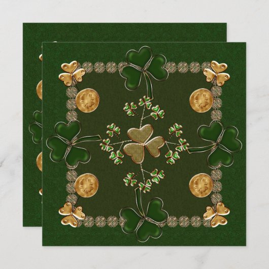 St. Patricks Day Celebration Kaart (Voorkant / Achterkant)