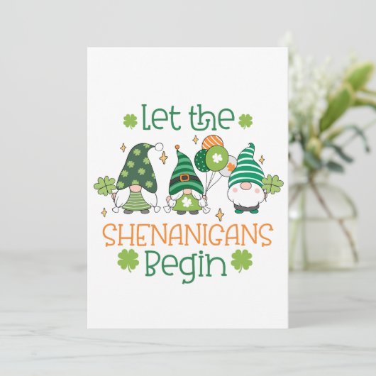 St Patricks Day Celebration Party Kaart (Staand voorkant)