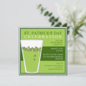 St. Patricks Day Celebration Party Pint Invitation Kaart (Staand voorkant)