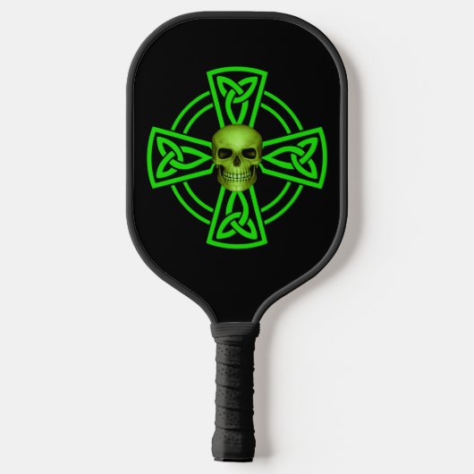 St. Patrick's Day Celtic Cross and Skull Pickleball Paddle (Achterkant)