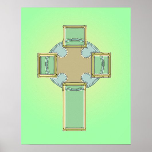 St. Patrick's Day Celtic Cross Poster (Voorkant)