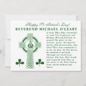 St. Patricks Day Celtic Cross Prayer Shamrocks Kaart (Voorkant)