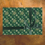 St Patrick's Day Celtic Knot 4 Leaf Clover Plaid Inpakpapier Vel