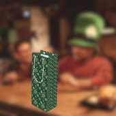 St Patrick's Day Celtic Knot 4 Leaf Clover Plaid Wijn Cadeautas