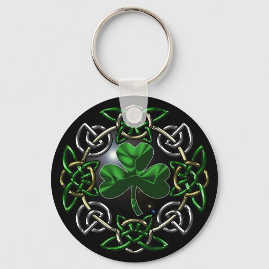 St. Patrick's Day Celtic knot design Sleutelhanger (Voorkant)
