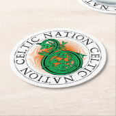 St Patricks Day Celtic Knot Party Ronde Kartonnen Onderzetter (Gebogen)