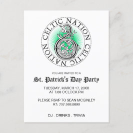 St Patricks Day Celtic Knot Uitnodiging Briefkaart