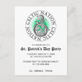 St Patricks Day Celtic Knot Uitnodiging Briefkaart (Voorkant)