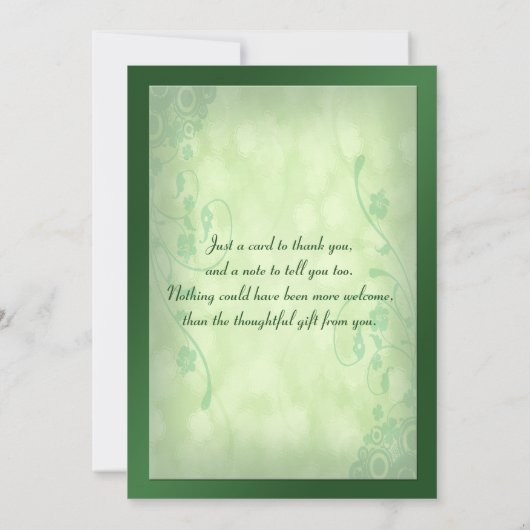 St. Patrick's Day Celtic Love Knot Hartelijk dank Bedankkaart (Achterkant)