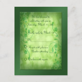 St. Patrick's Day Celtic Love Knot Reply Card RSVP Kaartje (Achterkant)