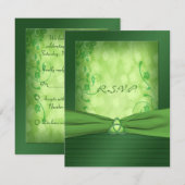 St. Patrick's Day Celtic Love Knot Reply Card RSVP Kaartje (Voorkant / Achterkant)