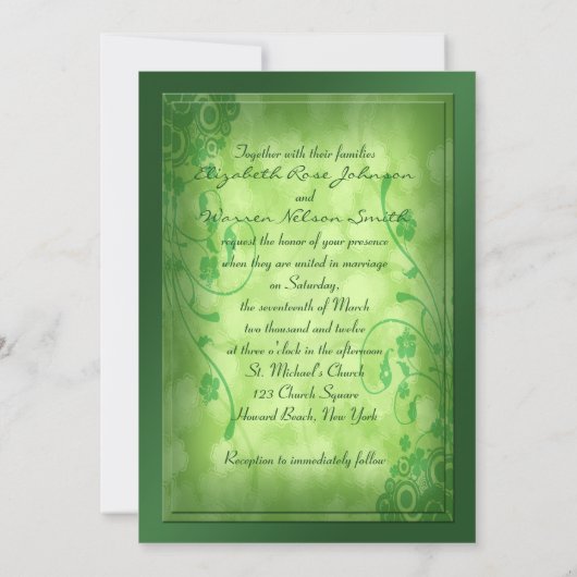 St. Patrick's Day Celtic Love Knot Uitnodiging (Achterkant)