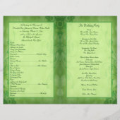 St. Patrick's Day Celtic Love Knot Wedding Program (Achterkant)