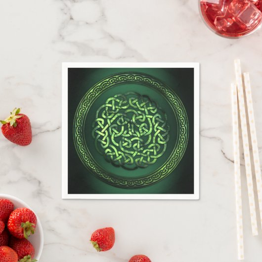 St. Patrick's Day - Celtic Pattern Round Servet (Insitu)