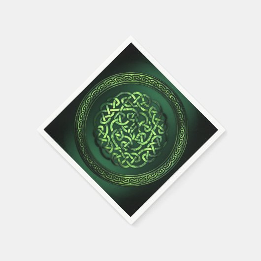 St. Patrick's Day - Celtic Pattern Round Servet (Hoek)