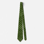 St Patricks Day Celtic Trisaking Pattern Green Gol Stropdas (Voorkant)