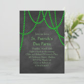 St. Patrick's Day Chalkboard Party uitnodiging (Staand voorkant)