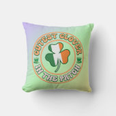 St. Patrick's Day Charm Schattigee Klaver in de Pa Kussen (Voorkant)