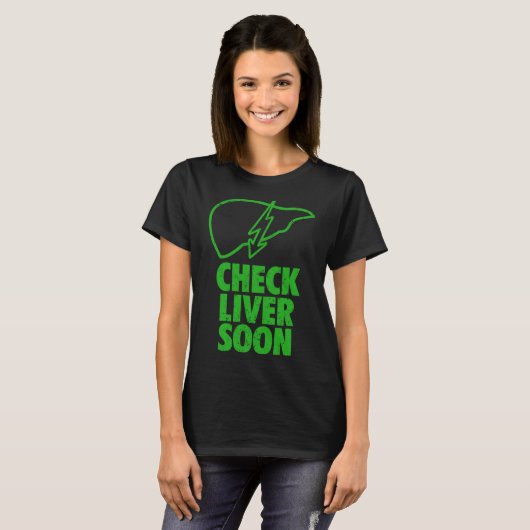 St Patricks Day Check Liver Light Pun T-shirt (Voorkant volledig)