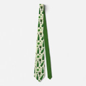 St. Patrick's Day Cheers & Klavers Witzakdoek Here Stropdas (Voorkant)