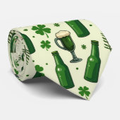 St. Patrick's Day Cheers & Klavers Witzakdoek Here Stropdas (Opgerold)