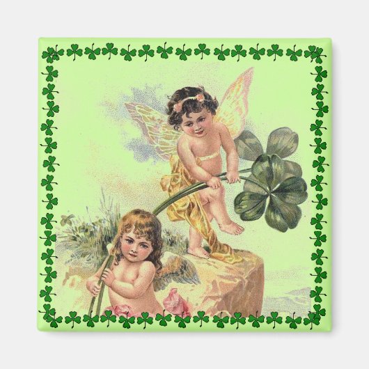  St. Patrick's Day Cherubs Magnet (Voorkant)