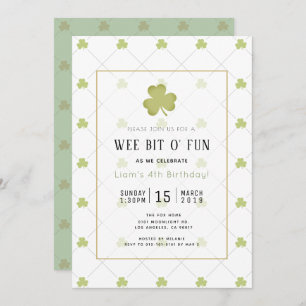St. Patrick's Day Chic & Clean Green Verjaardag Kaart
