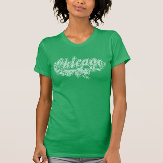 St Patrick's Day Chicago Irish Shamrock T-shirt (Voorkant)