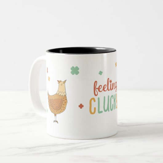 St. Patricks Day Chickens Funny Coffee Mok (Voorkant links)