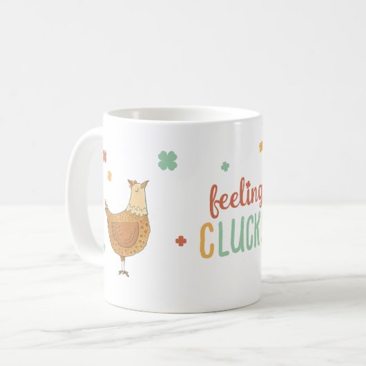 St. Patricks Day Chickens Funny Coffee Mok (Voorkant links)