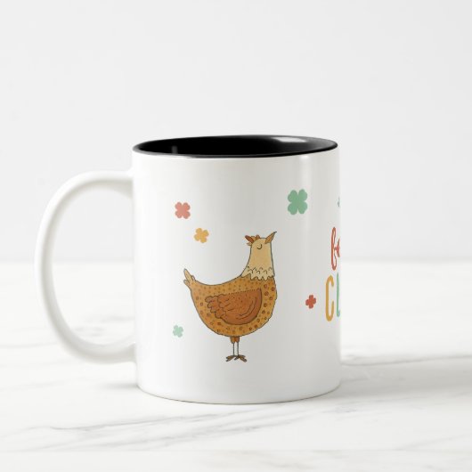 St. Patricks Day Chickens Funny Coffee Mok (Links)