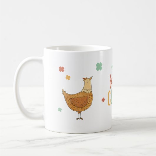 St. Patricks Day Chickens Funny Coffee Mok (Links)