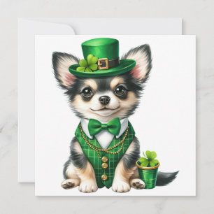 St. Patrick's Day Chihuahua-hond Feestdagenkaart